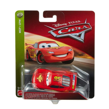 Auta. Lightning McQueen with Racing Wheels FLM20